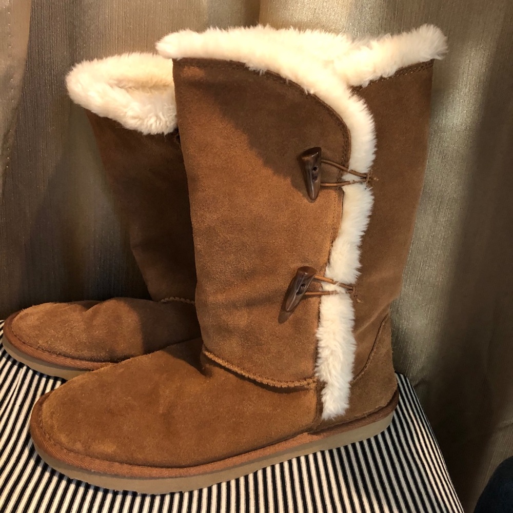 Genuine Sued (Faux) Fur Lined Winter Boots